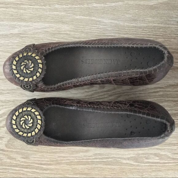 FREE with $20 purchase — Jack Rogers Marlo Brown Leather Gold Hardware - Picture 5 of 5